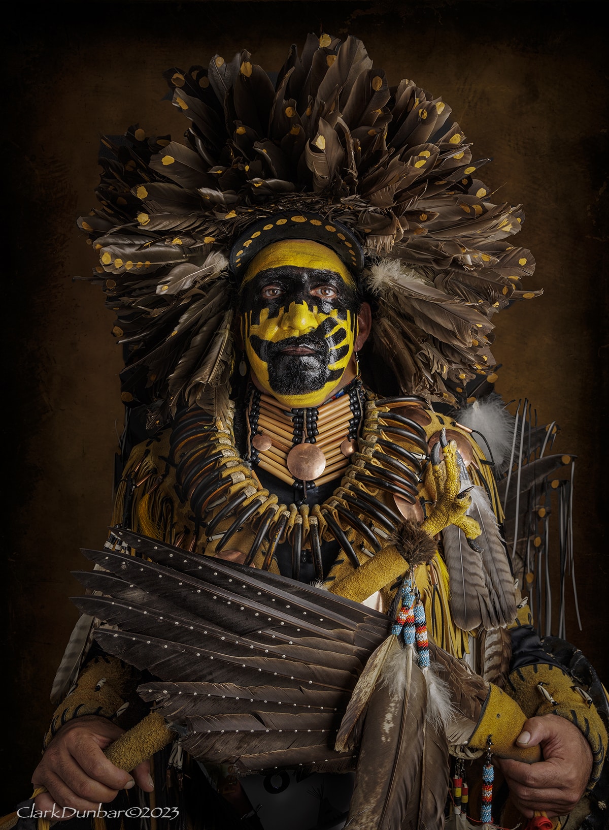 Man in Native American dress