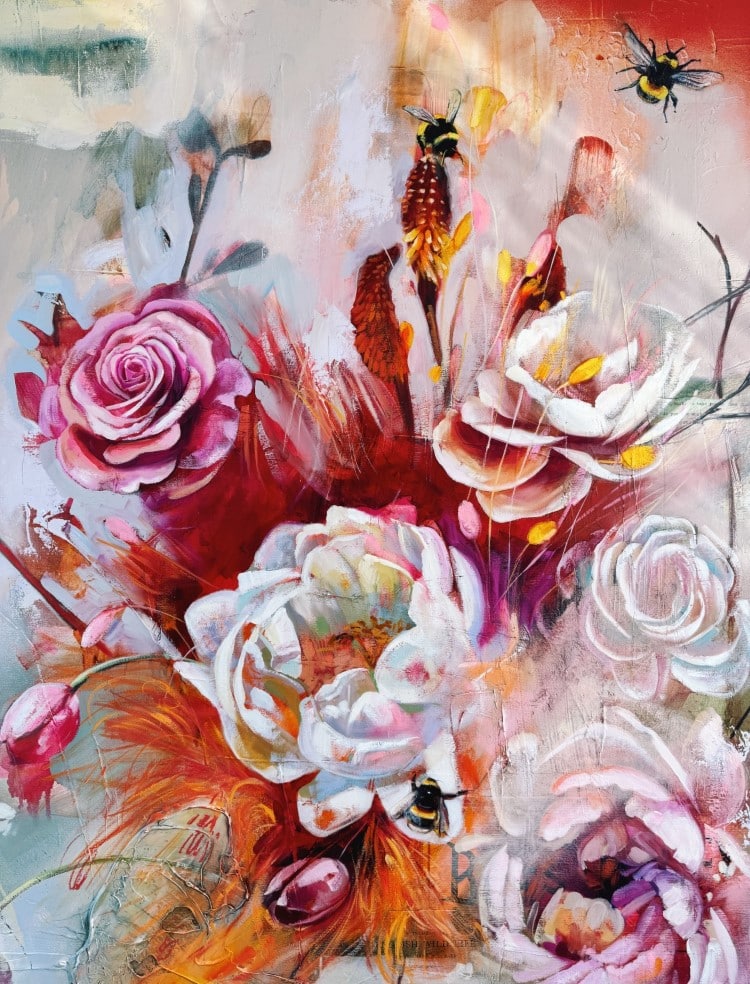 Abstract floral art by Dimitra Milan