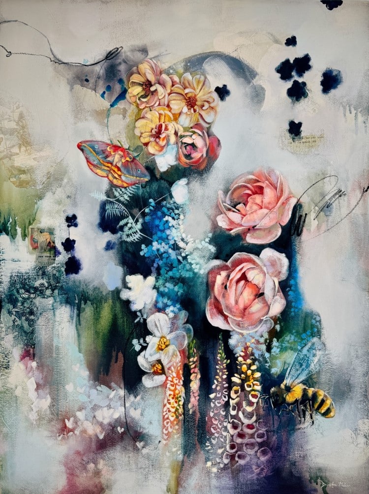Abstract floral art by Dimitra Milan