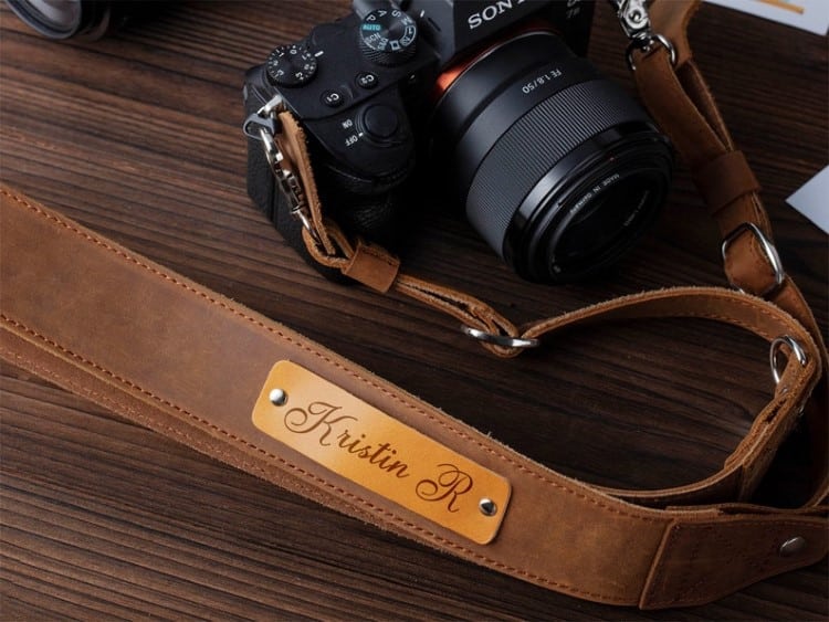 Personalized Leather Camera Strap