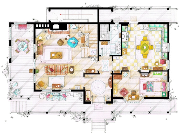 floorplan from the Gilmore Girls house by Iñaki aliste lizarralde