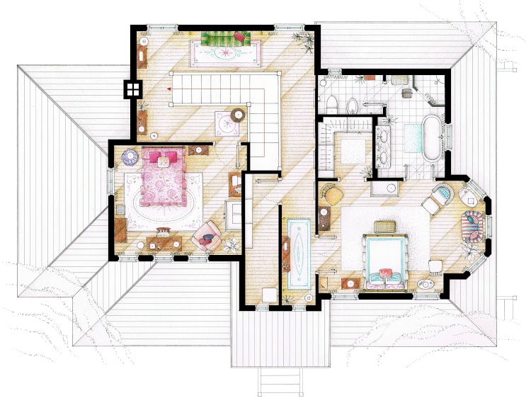 floorplan from the Gilmore Girls house by Iñaki aliste lizarralde