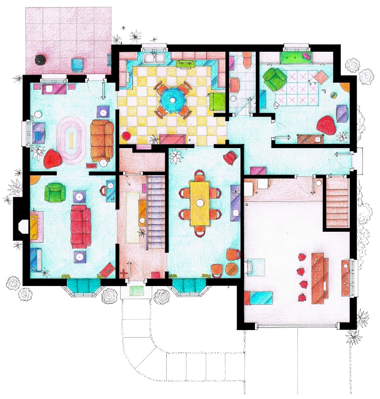 floorplan from the Simpsons house by Iñaki aliste lizarralde