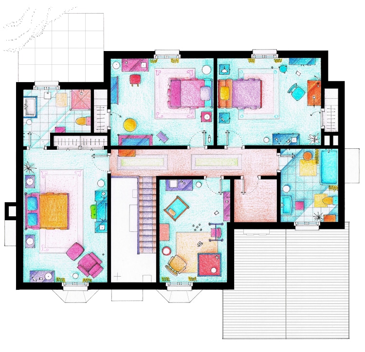 floorplan from the Simpsons house by Iñaki aliste lizarralde