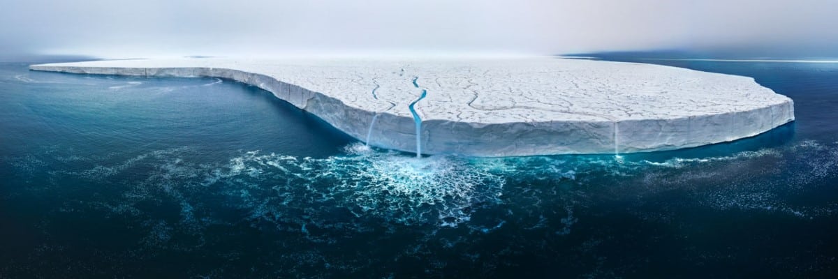 Photo of a melting glacier by Thomas Vijayan