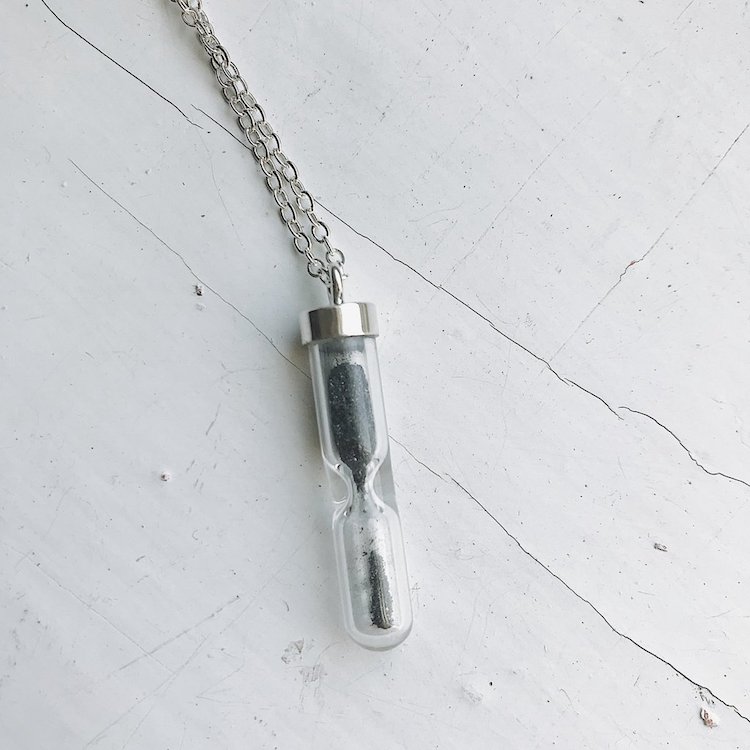 Space Time Hourglass Necklace